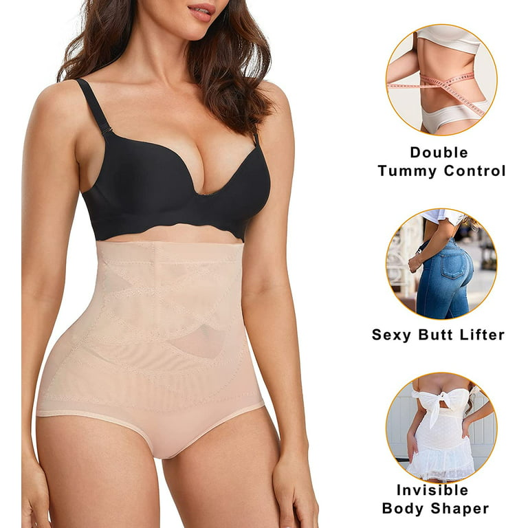 Irisnaya Butt Lifter for Women Shapewear High Waist Panties Slim Body  Shaper Tummy Trainer Seamless Underwear(Beige X-Large)