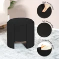 thumbnail image 3 of PINPLUS Storage Ottoman 48" Round Ottomans with Storage Foot Stool Footrest for Lving Room, Boucle Ottoman Seat for Dorm Room,Faux Teddy Fur, 3 of 8