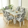 thumbnail image 2 of Chair Slipcover for Dining Room,Super Fit Parsons Chair Cover Removable Washable Anti-Dust Soft Spandex Printed Stretchy Chair Protector for Hotel Living Room Kitchen-2 Pcs-H, 2 of 8