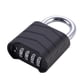 thumbnail image 1 of Candado de combinación con contraseña de 4 dígitos, candado de puerta resistente sin llave, candado combinado para gabinete, casillero de gimnasio al Negro, 1 of 9