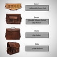 thumbnail image 4 of Men's Shoulder Briefcase Camera Messenger Bag Genuine Leather DSLR Bag, 4 of 5