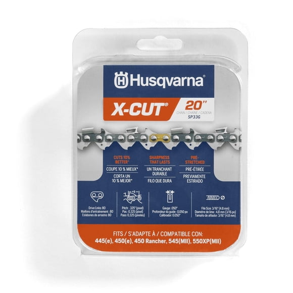 Cadena de motosierra Husqvarna X-Cut SP33G, 20 pulgadas, .325 Pitch