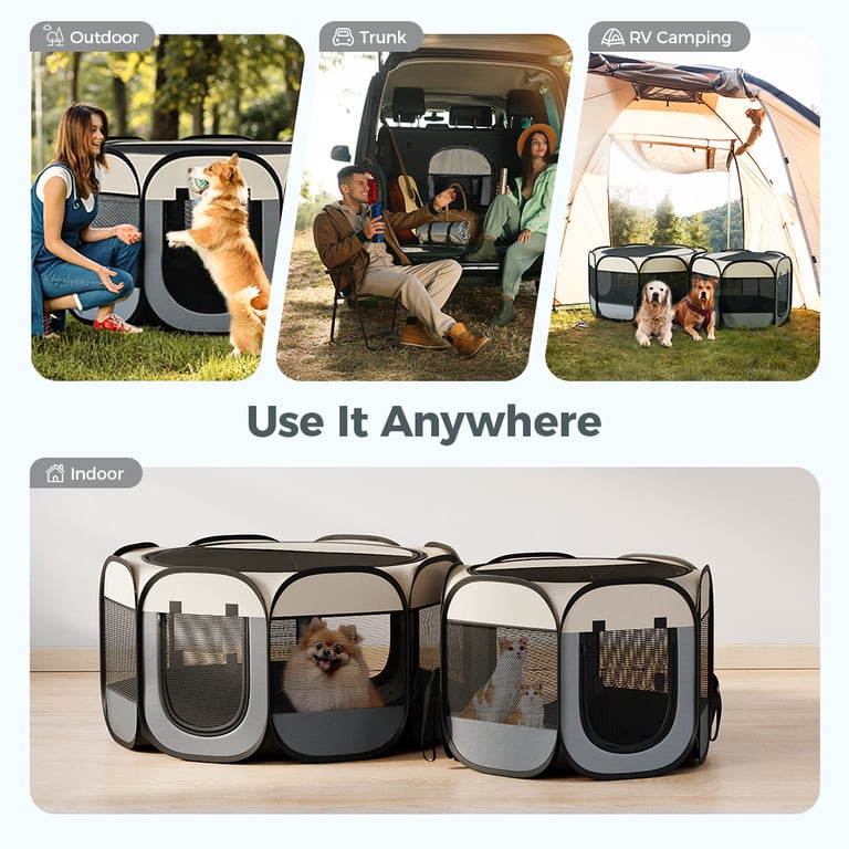 DOMIPET 2-in-1 Pop Up Cat Playpen With 2 Doors photo 8