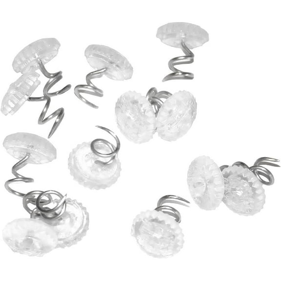 NOGIS 100 Pcs Twist Pins Upholstery Clear Heads Slip Cover Fasteners Headliner Pins for Sofa Car Van Home Furniture Hold Bed Skirt (100 pcs)