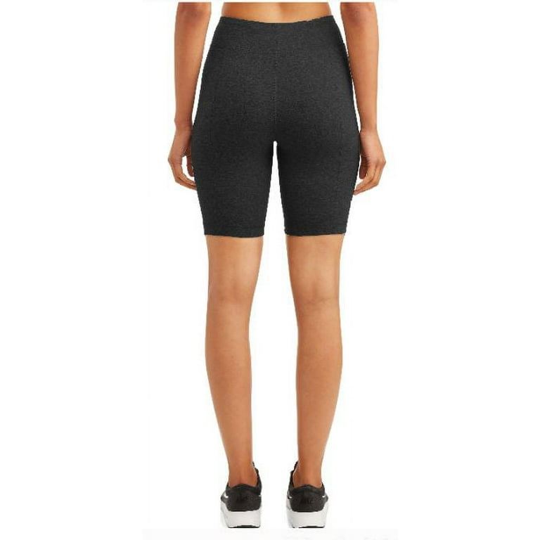 Athletic Works Womens Mid Rise 9 Bike Short, 2 Pack