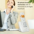 thumbnail image 4 of Bisofice Cordless Phone Model D1011 with 1.8-Inch LCD Screen, Memory for 30 Incoming Calls, 10 Outgoing Calls, and 13 Speed Dial Keys, Large Buttons, Side Volume Control, Rechargeable, Available in, 4 of 7