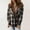 Brown, variant on EGNMCR Womens Plaid Shacket Jacket, Long Sleeve Button Down Fleece Hooded Jackets Women's Large Collar With Lace Up Waistband Leather Jacket With Patchwork Slim Fitting Long SleevedJacket Women Coat