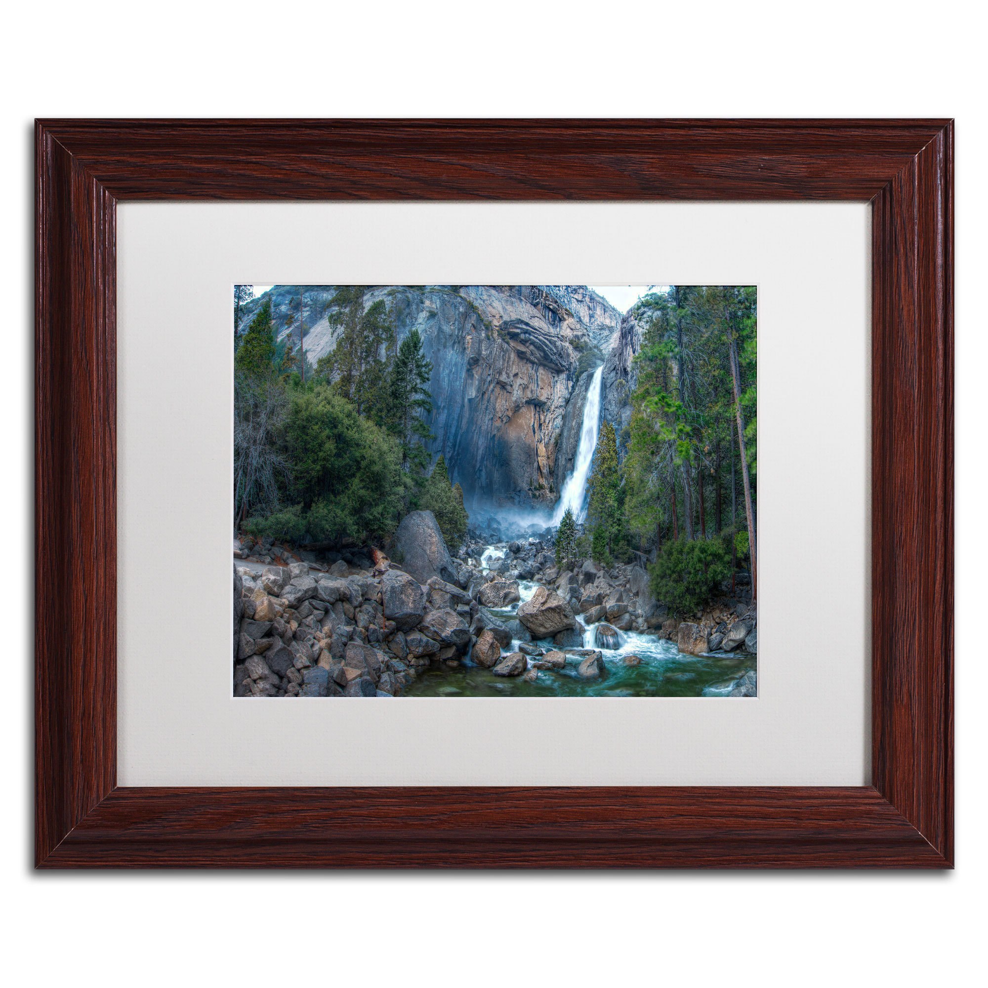 Trademark Fine Art "Yosemite National Park - California-IV" Canvas Art by David Ayash, White Matte, Black Frame