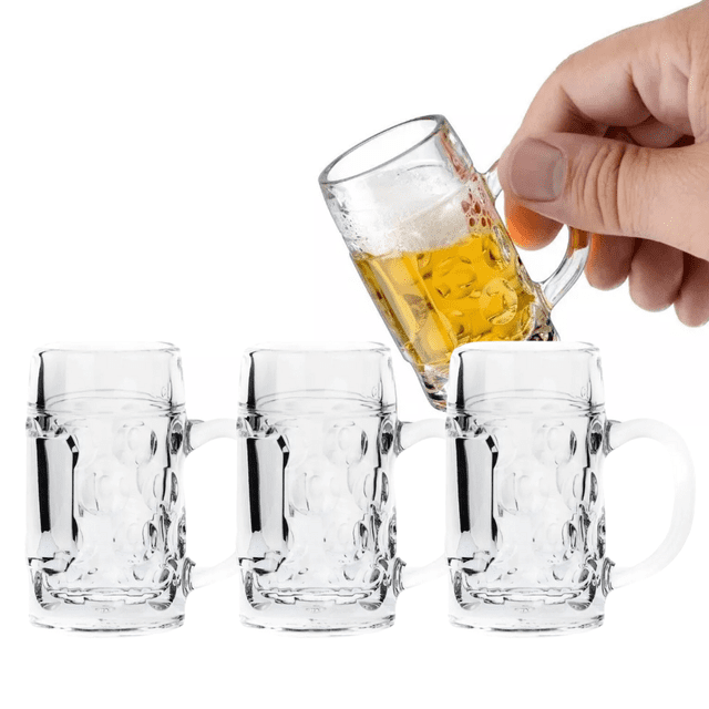Juego de 6 Tequileros de Vidrio 40 ml Borgonovo Diseño Ergonómico Libre de Plomo