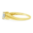 thumbnail image 4 of 14k Yellow Gold Oval White Topaz Ring, 4 of 6