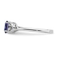 thumbnail image 4 of 925 Sterling Silver Created Sapphire Ring Birthstone September Gemstone, 4 of 10