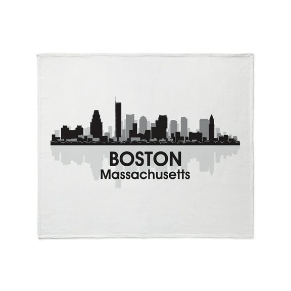 CafePress - Boston Skyline Throw Blanket - Soft Fleece Throw Blanket, 50"x60" for All Ages