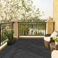 thumbnail image 4 of Domi Outdoor Living Patio Deck Tiles, 12 x 12 inches Composite Interlocking Decking Tile, Four Slat Plastic Outdoor Flooring, 44 Pieces One Pack, Dark Grey, 4 of 6