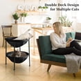 thumbnail image 2 of Cama Doble para Gatos JUNSPOW Negra para 2 Gatos con Patas Ajustables, 2 of 6