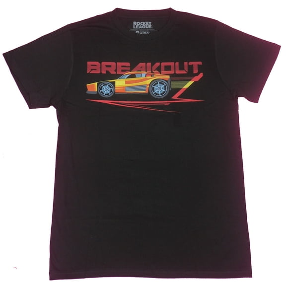 Rocket League Mens T-Shirt- Breakout Red Car Action Image (X-Large)