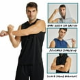 thumbnail image 4 of YUSHOW Mens Active Workout Hoodie Tank Tops Sleeveless Quick Dry Athletic Trainning Muscle Gym Shirt Navy,XL, 4 of 6