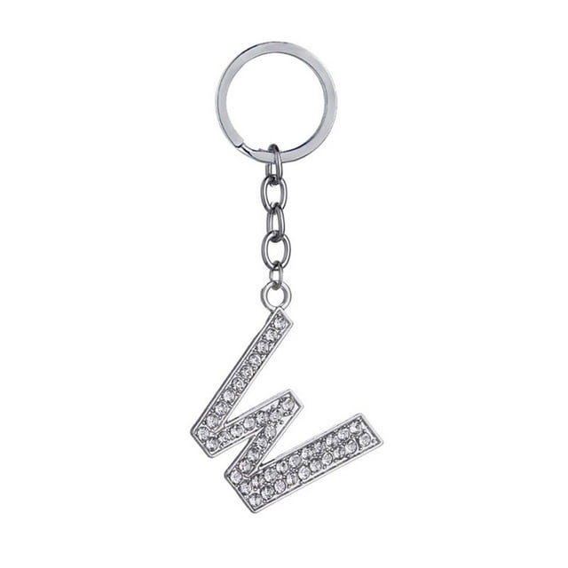 Up to 65% Off 26 Letters Key Ring Chain Unisex Keychain Fashion New Alphabet Keyring Gift Necklace Rings Earring Jewelry on Clearance