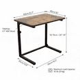 thumbnail image 4 of Tinymod Table d'Appoint en Forme de C pour Canapé et Lit, Table pour Portable à Hauteur Réglable, Brun Rustique, 4 of 8