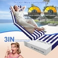 thumbnail image 2 of 72×21×3in Outdoor Chaise Lounge Cushions, Replacement Patio Chair Cushion With Headres, Waterproof Sun Lounger Cushions（2pcs Blue and white）, 2 of 6