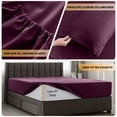 thumbnail image 6 of Lux Decor 4 Piece Twin Bed Sheets Set - 16 Inch Deep Pocket Microfiber Sheets - Plum, 6 of 11
