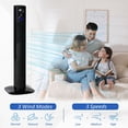 thumbnail image 3 of 37.75" Tower Fan for Bedroom Cooling with Aroma Diffuser, 70° Oscillating, 12 Hour Timer, LED Sensor Panel, and Remote Control, Black, 3 of 5