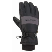 Carhartt Men's WP Waterproof Insulated Glove, Black/Grey, Medium