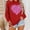 Red, variant on YOTAMI Cute Heart Print Blouse for Women Loose Fit Valentine's Day Print Long Sleeve Pullover Crew Neck Fashion Shirt - Valentine's Day Gift for Her