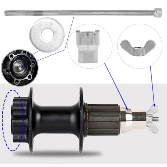 LAFGUR Hub Remove Repair Tool, Repair Kit Hub Remove Repair Tool Bicycle Multi Tool Full Stainless Steel Pole Bicycle Hub Remove Tool For Bikes Repair Shop