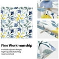 thumbnail image 5 of Floral Watercolor Sage Green Pillow Covers 16x16 Set of 2 Yellow and Blue Throw Pillow Cotton Square Outdoor Farmhouse Flowers Leaves Cushion Cover Decor for Home Living Room Bedroom Sofa, 5 of 6