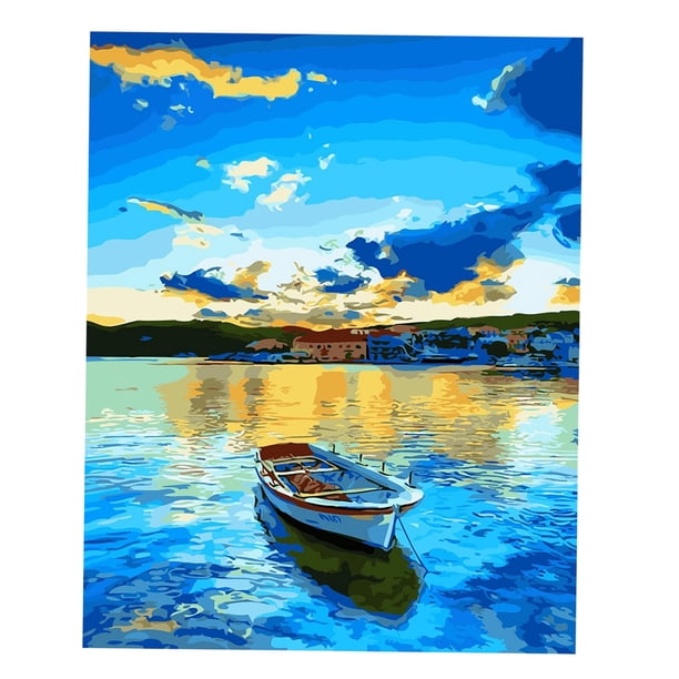 pintura digital al óleo digital sin marco de la pintura al óleo de la decoración del arte de la pared del kit de la pintura # 22 Sunnimix Pintura de Frameless Digitaces