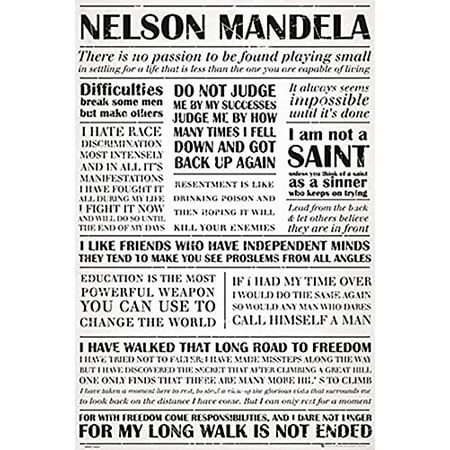 Nelson Mandela Quotes Poster 36x24 Art Print Poster Inspirational Motivational Great Leader 20th Century (Best Quote Of The Century)