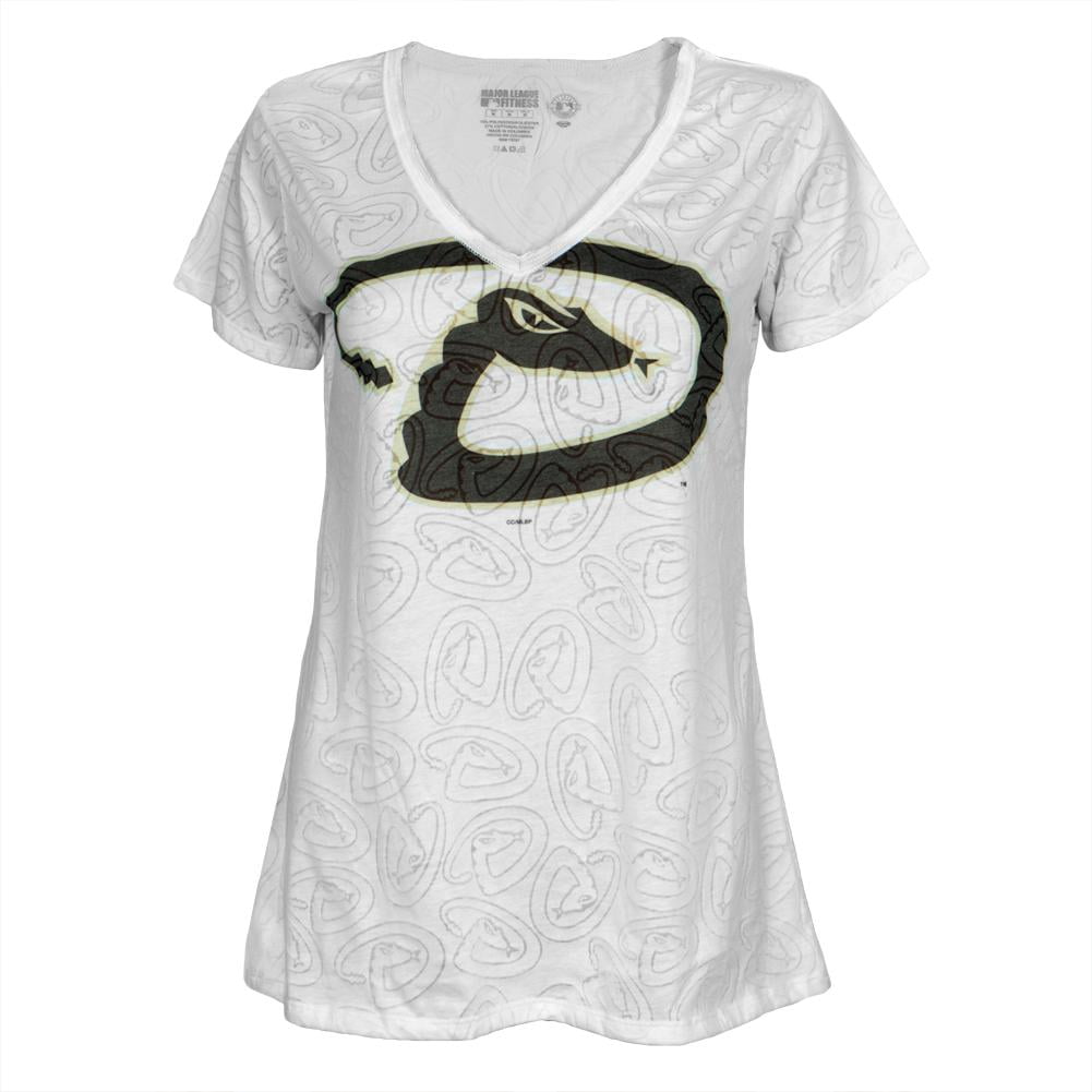 Large Logo Juniors Burnout V-Neck T 