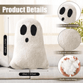 2 Pcs Halloween Pillows Set of 2, Orange Cute Ghost Indoor Decorative