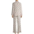 thumbnail image 4 of Secret Treasures Women's and Women's Plus Traditional Notch Collar Long Sleeve Top and Pants Pajama Set, 4 of 6
