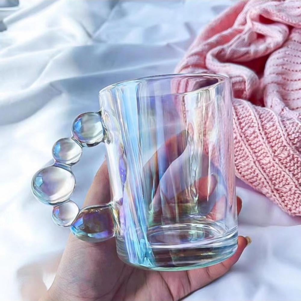 Glass Coffee Mugs 12 Oz, Large Glass Mugs With Handles for Hot