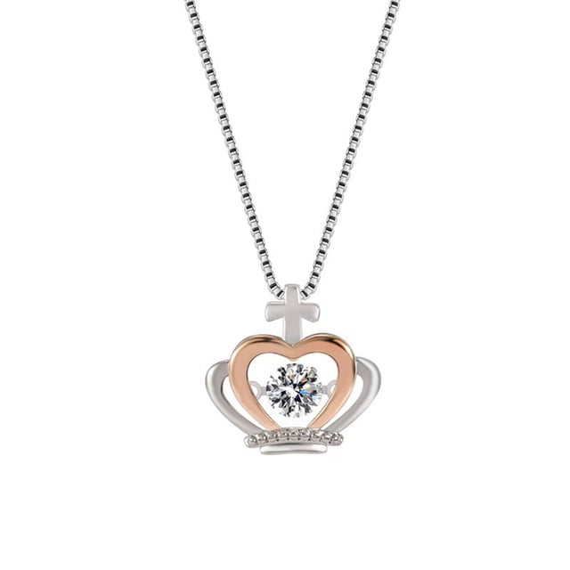 Collar en forma de corazón, collar ligero y brillante para niñas y mujeres, ideal para regalo