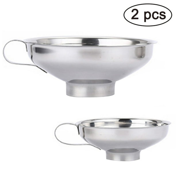 Funnel, 2 Pack Stainless Steel Funnel Kitchen Funnel Mason Jar Funnel Wide Mouth Funnel Canning