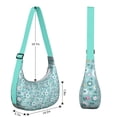 thumbnail image 5 of Sac Bandoulière Boho Imprimé Floral Croissant Sangle Réglable Sac Compact en Nylon Parfait pour Sorties Printemps Été et Automne, 5 of 5