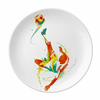 Football Player Bicycle Kick Pattern Plate Decorative Porcelain Salver Tableware Dinner Dish