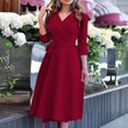 thumbnail image 5 of Sngxgn Women's Party Dress Bodycon Dresses Long Sleeve(Red,XXL), 5 of 5