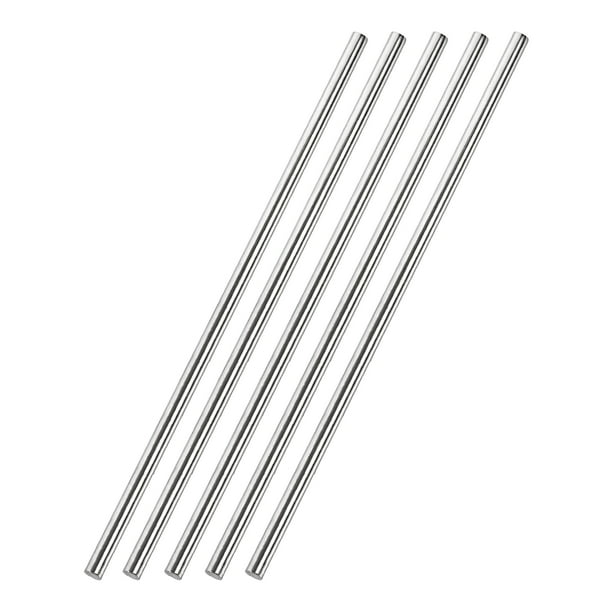 5mm x 300mm 304 Stainless Steel Solid Round Rod for DIY Craft 5Pcs
