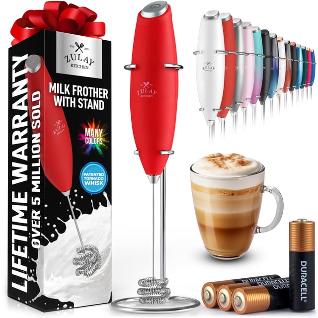 Batidor Milk Frother Zulay Kitchen Tornado con pilas