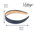 thumbnail image 6 of Motique Accessories 1 inch Vegan Leather Headband for Women and Girls (Navy), 6 of 6