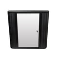 thumbnail image 6 of Wall-Mounted Bathroom Cabinet with Full-Length Mirror, Metal Frame & Glass Doors, 2 Tier Storage Shelves, Modern Farmhouse Vanity Organizer for Over Toilet or Sink Installation, 6 of 9