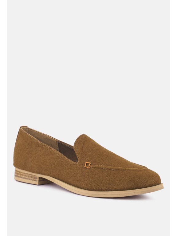 BOUGIE Tan Organic Canvas Loafers