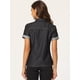 thumbnail image 4 of Camisa de Mezclilla Allegra K Manga Corta Negro XL, 4 of 6
