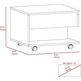 thumbnail image 6 of TUHOME Luanda Lift Top Wooden Coffee Table with Casters and One Shelf, White/Light Oak, 6 of 6