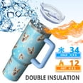 thumbnail image 5 of OBREWU Corgi Footprint Tumbler with Handle and Lid,Corgi Footprint 40oz Double Wall Vacuum Insulated Tumbler,Cups Gift for Women and Men, 5 of 7