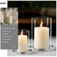 OUNONA Clear Chimney Tube Glass Open Ended Candle Shade Glass Candle Shade Cover Candle Holder
