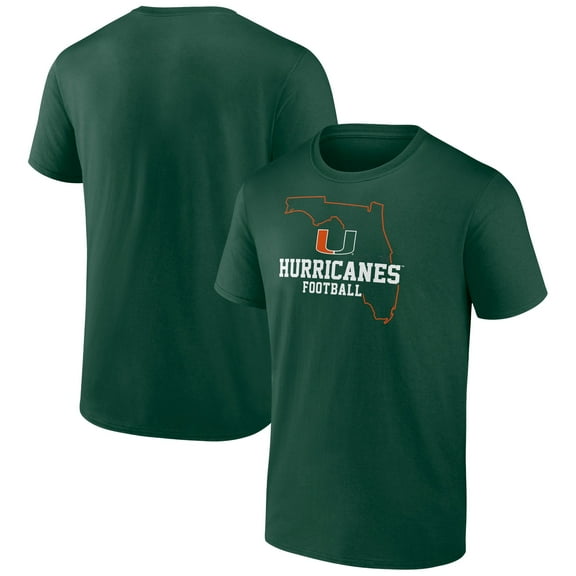 Men's Green Miami Hurricanes State Field T-Shirt